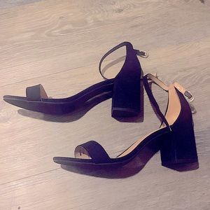 Black Block Heel Sandals
